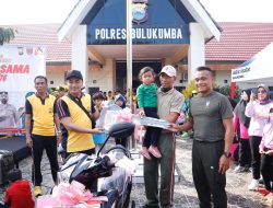 Olahraga Bersama Polres Dan Kodim 1411 Bulukumba Berhadiah Sepeda Motor