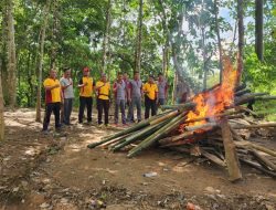 Kapolsek Kajang Bakar Arena Judi Sabung Ayam di Desa Sangkala