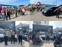 Atasi Kemacetan Depan Pasar Kasat Samapta Turun Langsung Pengaturan Arus