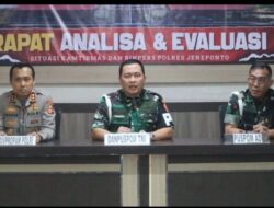 Konferensi Tim Gabungan DIV Progam Polri Dan PUS Pom TNI Di Jeneponto.