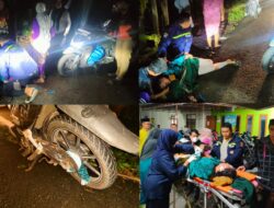 Bhabinkamtibmas ini Evakuasi Korban Laka Tunggal Karena Pakaian Terlilit Rantai Motor