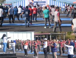 Hut Lantas Ke 68, Polres Bulukumba Gelar Olah Raga Bersama