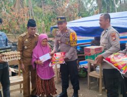 Jajaran Polsek Bonto Tiro Beri Bantuan Sembako Ke Korban Kebakaran