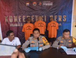 Kapolres Pimpin Konferensi Pers Kasus penganiyaan secara bersama-sama