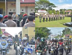 Kompak, Kapolres Bersama Dandim Pimpin Apel Serpas Pam TPS dan Gelar Show Of Force