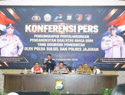 Polda Sulsel Gelar Konferensi Pers Penegakan Hukum Penyalahgunaan BBM Bersubsidi