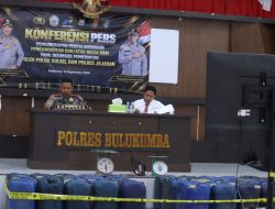 Kapolres Bulukumba Ikuti Vicon Konferensi Pers Pengungkapan Penyalahgunaan BBM Bersubsidi