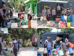 Kekeringan Melanda, Sumur Mengering dan Air Mulai Asin, Polisi Hadir Salurkan Air Bersih kepada Warga
