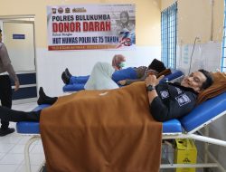 Sambut HUT Humas Polri ke-75, Humas Polres Bulukumba Gelar Bakti Sosial Donor Darah