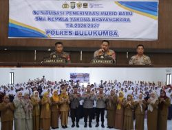 Diikuti Ratusan Siswa-Siswi SMP, Kapolres Bulukumba Buka Sosialisasi Penerimaan Murid Baru SMA Kemala Taruna Bhayangkara