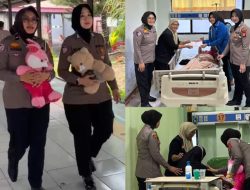 Semua Cinta untuk Nakla, Polwan Polres Bulukumba Jenguk dan Doakan Adik Nakla